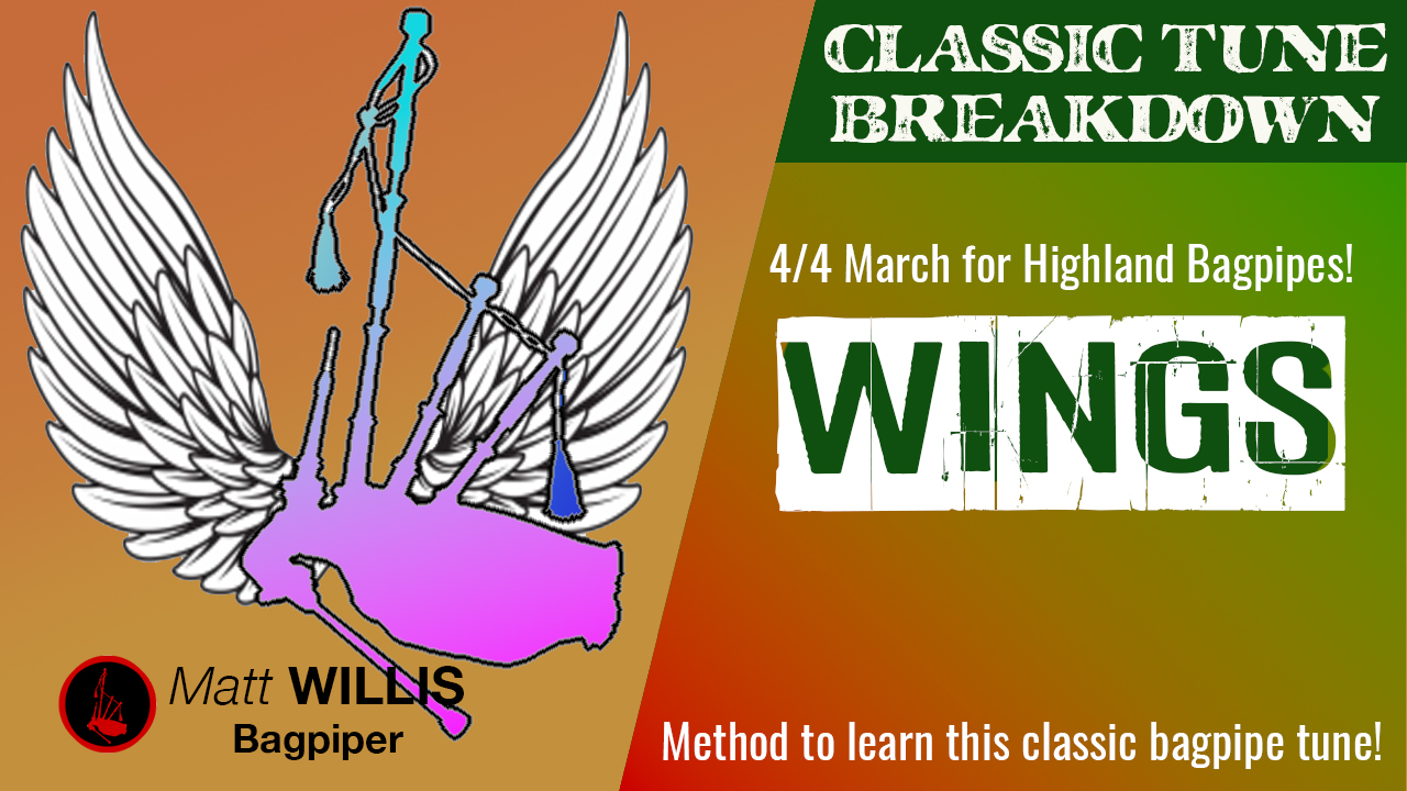 4/4 March "Wings" for the highland pipes!